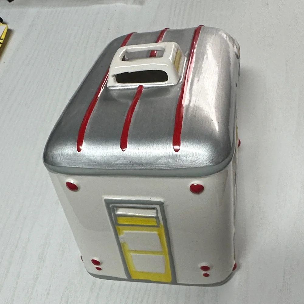 Silver and White Ceramic Camper Decor Scentsy camper shell truck topper - Picture 3 of 4